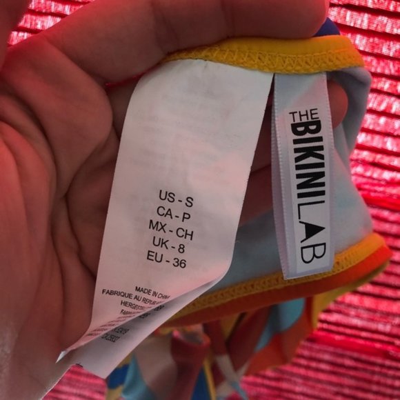 NWOT The Bikini Lab Palm Bandeau Bikini Top - Picture 3 of 3